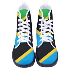 Flag Of Tanzania Women s High-top Canvas Sneakers by Amaryn4rt