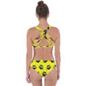 Cats Heads Pattern Design Criss Cross Bikini Set View2