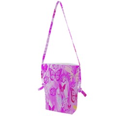 Butterfly Cut Out Pattern Colorful Colors Folding Shoulder Bag by Simbadda