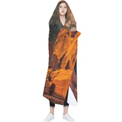 Geology Sand Stone Canyon Wearable Blanket by Simbadda