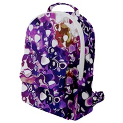 Paint Texture Purple Watercolor Flap Pocket Backpack (small) by Simbadda