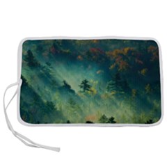 Green Tree Forest Jungle Nature Landscape Pen Storage Case (s) by Ravend