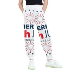 Independence Day Usa Kids  Elastic Waist Pants by Ravend