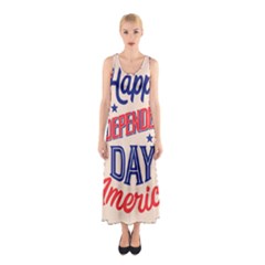 Usa Happy Independence Day Sleeveless Maxi Dress by Ravend