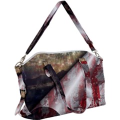 Independence Day Background Abstract Grunge American Flag Canvas Crossbody Bag by Ravend