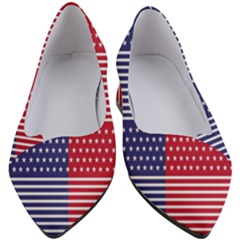 American Flag Patriot Red White Women s Block Heels  by Celenk