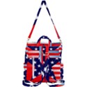 Patriotic american usa design red Crossbody Backpack View3