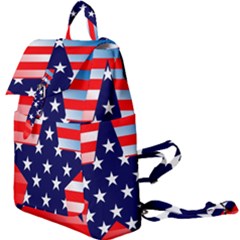 Patriotic American Usa Design Red Buckle Everyday Backpack by Celenk