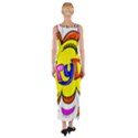 Abstract Wood Design Floor Texture Fitted Maxi Dress View2