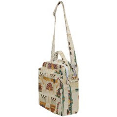 Egyptian Paper Papyrus Hieroglyphs Crossbody Day Bag by Vaneshop
