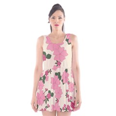 Floral Vintage Flowers Scoop Neck Skater Dress by Dutashop