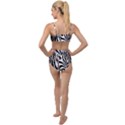 Animal Cute Pattern Art Zebra Tied Up Two Piece Swimsuit View2