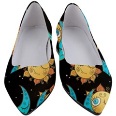 Seamless-pattern-with-sun-moon-children Women s Block Heels  by uniart180623