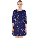 Seamless-pattern-with-cartoon-zodiac-constellations-starry-sky Smock Dress View1