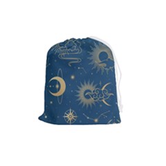 Seamless-galaxy-pattern Drawstring Pouch (medium) by uniart180623