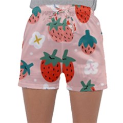 Strawberry-seamless-pattern Sleepwear Shorts by uniart180623