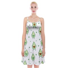 Cute-seamless-pattern-with-avocado-lovers Spaghetti Strap Velvet Dress by uniart180623