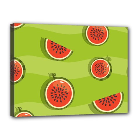 Seamless-background-with-watermelon-slices Canvas 16  X 12  (stretched) by uniart180623