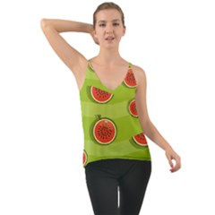 Seamless-background-with-watermelon-slices Chiffon Cami by uniart180623