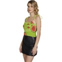 Seamless-background-with-watermelon-slices Flowy Camisole Tie Up Top View2