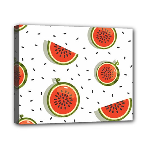 Seamless-background-pattern-with-watermelon-slices Canvas 10  X 8  (stretched) by uniart180623