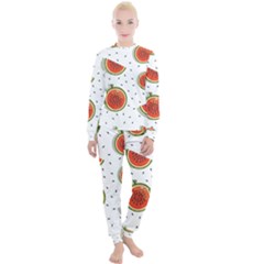 Seamless-background-pattern-with-watermelon-slices Women s Lounge Set by uniart180623