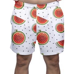 Seamless-background-pattern-with-watermelon-slices Men s Shorts by uniart180623