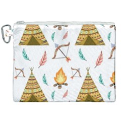 Cute-cartoon-native-american-seamless-pattern Canvas Cosmetic Bag (xxl) by uniart180623