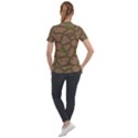 Cartoon-brown-stone-grass-seamless-background-texture-pattern Short Sleeve Zip Up Jacket View2