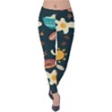 Seamless-pattern-with-breakfast-symbols-morning-coffee Velvet Leggings View1