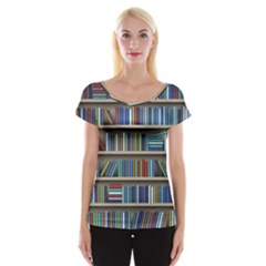 Bookshelf Cap Sleeve Top by uniart180623