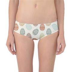 Seamless-pattern-colorful-easter-egg-flat-icons-painted-traditional-style Classic Bikini Bottoms by uniart180623