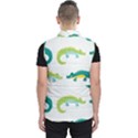 Cute-cartoon-alligator-kids-seamless-pattern-with-green-nahd-drawn-crocodiles Men s Puffer Vest View2