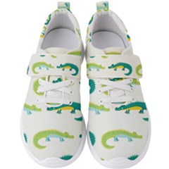 Cute-cartoon-alligator-kids-seamless-pattern-with-green-nahd-drawn-crocodiles Men s Velcro Strap Shoes by uniart180623