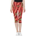 Seamless-chili-pepper-pattern Inside Out Lightweight Velour Capri Leggings  View1