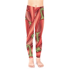 Seamless-chili-pepper-pattern Kids  Classic Winter Leggings by uniart180623