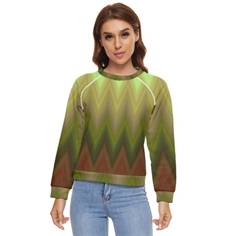 Zig Zag Chevron Classic Pattern Women s Long Sleeve Raglan Tee by Celenk