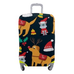 Funny Christmas Pattern Background Luggage Cover (small) by uniart180623