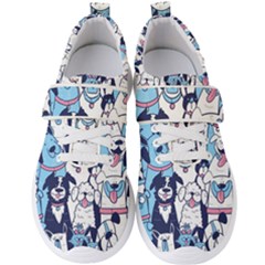 Dogs Seamless Pattern Men s Velcro Strap Shoes by uniart180623