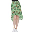 Seamless Pattern Fishes Pirates Cartoon Frill Hi Low Chiffon Skirt View1