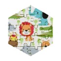 Seamless-pattern-vector-with-animals-cartoon Wooden Puzzle Hexagon View1