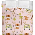 Cute-tiger-car-safari-seamless-pattern Duvet Cover Double Side (King Size) View1