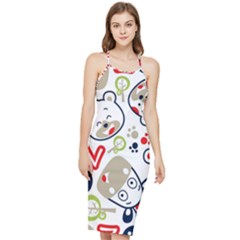 Animals-pattern Bodycon Cross Back Summer Dress by uniart180623