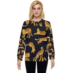 Seamless-exotic-pattern-with-tigers Hidden Pocket Sweatshirt by uniart180623