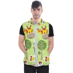 Funny-animals-cartoon Men s Puffer Vest by uniart180623