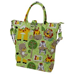 Funny-animals-cartoon Buckle Top Tote Bag by uniart180623