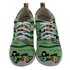 Seamless-pattern-fishes-pirates-cartoon Women Athletic Shoes by uniart180623