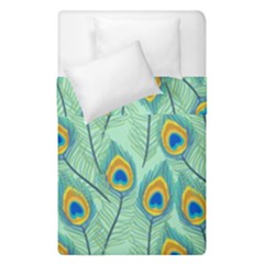 Lovely-peacock-feather-pattern-with-flat-design Duvet Cover Double Side (single Size) by uniart180623