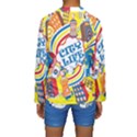 Colorful-city-life-horizontal-seamless-pattern-urban-city Kids  Long Sleeve Swimwear View2