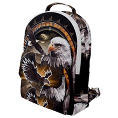 Eagle Dreamcatcher Art Bird Native American Flap Pocket Backpack (small) by uniart180623